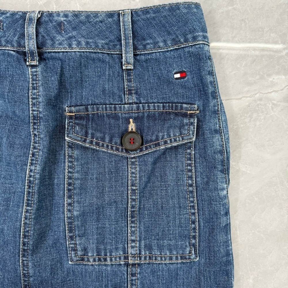 Women’s Vintage Tommy Hilfiger Jeans 100% Cotton Denim Skirt Size 6 Buttons Y2K - Picture 11 of 16